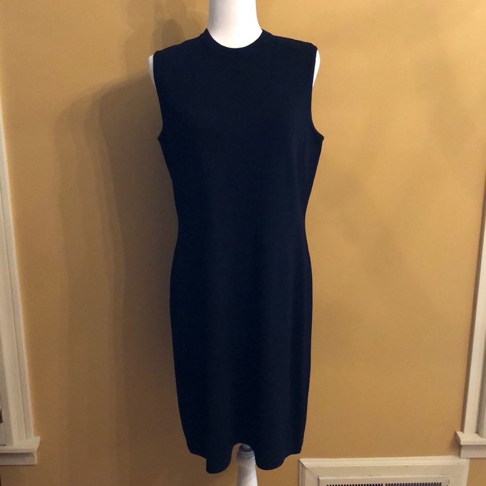 Sleeveless black knit St. John Dress. Like new.